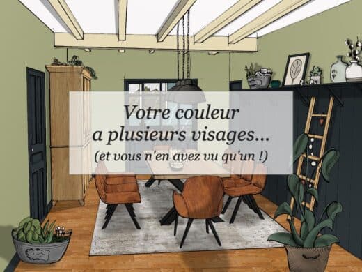 Dessin de salle à manger aux murs verts, couverture de l'article Votre couleur a plusieurs visages